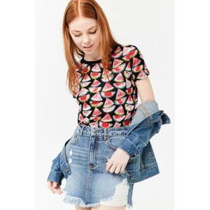 Forever 21 Watermelon Short Sleeve Top Small